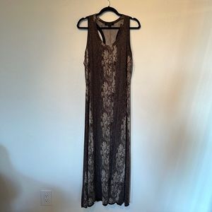 Allsaints Maxi Snake Print Dress